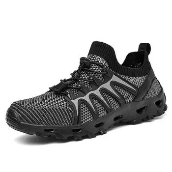 Fashion Summer new men s mesh cloth breathable outdoor upstream stream shoes hiking wading men s shoes large size sports shoes D239 36 серый