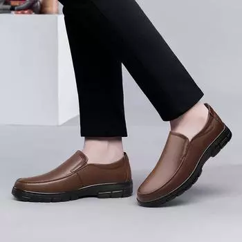 Fashion Summer New Men Shoes Genuine Leather Light Colour Loafers Men Breathable All-match Flats Man Casual Slip on Driving Shoes Men 37 чёрный
