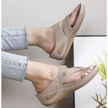 мода Лето Новый Рим Мода Женские Шлепанцы Оксфорд Женские Сандалии Плоские Тапочки Шлепанцы из искусственной кожи Пряжка на ремне Женские Туфли 36 чёрный