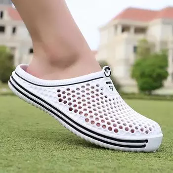 Модные летние сандалии для отдыха на открытом воздухе, удобные мужские сандалии для бассейна, мужские сандалии, садовые тканевые повседневные тапочки для душа 36 серый