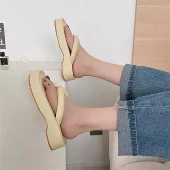 Модные летние сексуальные женские тапочки, шлепанцы, сандалии на толстой подошве, женские парные тапочки для отдыха на открытом воздухе с нескользящей подошвой, пляжные повседневные домашние тапочки, размер 39 35 жёлтый