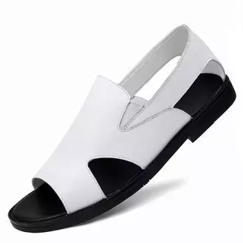 Fashion Summer White Sandals Men Non-slip High Quailty Shoes Slippers Soft Comfy Slides Beach Flip Flop Soft Indoor Big Size 45 Sandals 37 чёрный