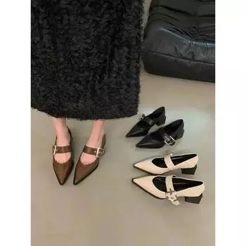 Fashion Summer Women s Sandals Flat Shoes Women s Pointed Single Shoe Sandals Women s Thick Sole White Heels Plus Size 40 35