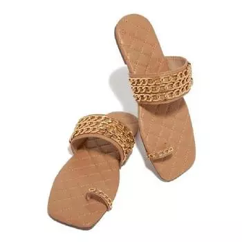 fashion Summer Women‘s Slippers Square Toe Flat Shoes for Women Slip-on Toe Set Slides Outdoor Fashion Open Toe Anti-slip Women Sandals 35 чёрный