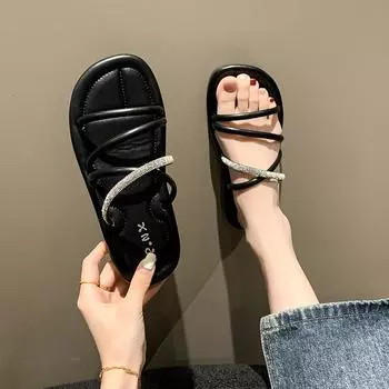 Fashion Summers Women s Slippers Fashion Elegant Clip Toe Platform Flats Shoes Ladies Casual Outdoor Beach Slides Sandalias Flip Flop 35 темные хаки