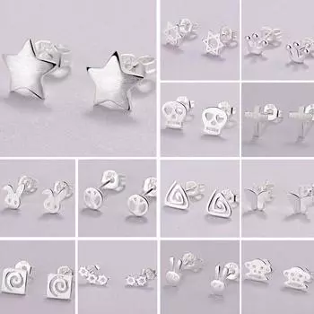 Fashion Temperament Copper Earrings with Personality Simple Earrings Small Fresh Earrings Jewelry Gift for Good Friends