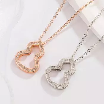 Fashion Temperament Fulu Gourd Necklace Women s Retro Chinese Style Collarbone Chain Fashion Temperament Chinese Necklace