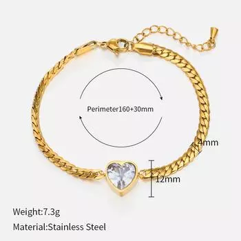 Fashion Temperament Love Stainless Steel Bracelet Necklace Set Internet Celebrity Popular Diamond-encrusted Peach Heart Jewelry Ladies Tide
