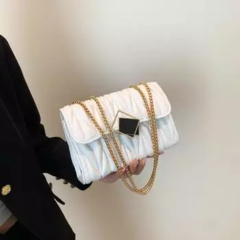 Fashion temperament small bag women s 2025 spring new versatile messenger bag small square bag чёрный