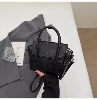 Fashion texture handbag women s new women s commuter bag casual trendy versatile shoulder messenger bag чёрный