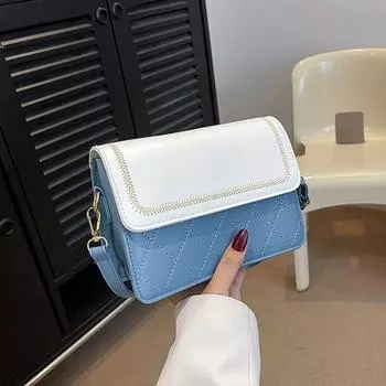 Модная текстурная сумка-мессенджер на одно плечо, женская весенняя универсальная темпераментная маленькая квадратная сумка, простая белый