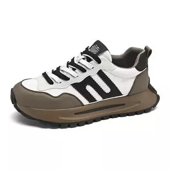 Модные мужские туфли Agam с толстой подошвой и мягкой подошвой, весна-осень, новые двухцветные повседневные кроссовки со шнуровкой для мужчин 39