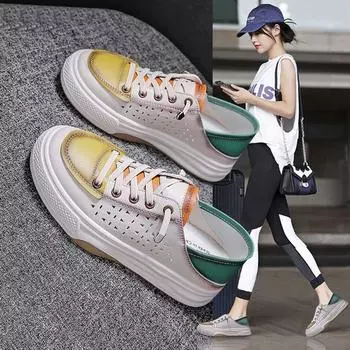 Fashion Thick Bottom Sneaker Women s Sports Shoes Trend 2024 for Gym on Platform Flat Casual Tennis Fashion Low Cute Shoe Female Chunky 35