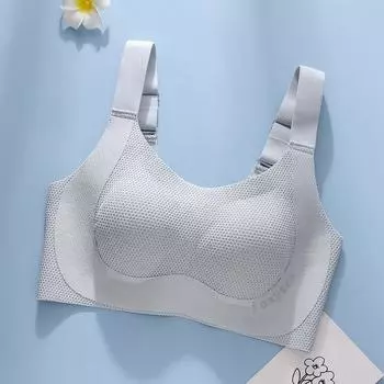 fashion Thin anti-sagging, no steel ring, no trace, sports collection, double breasts, large size, pregnant women bra cover 75B