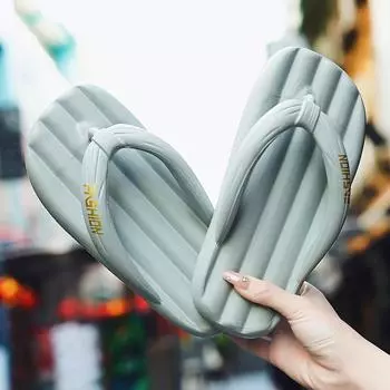 Fashion Thong Flip Flops Men Cloud Slippers Summer Shoes 2024 Memory Foam Pillow Slides Orthopedic Clip Toe Arch Support Beach Sandals 36-37 белый