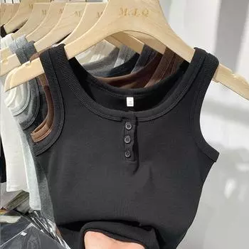 Fashion Thread Pure Desire Sleeveless Tops Camisole Black XL
