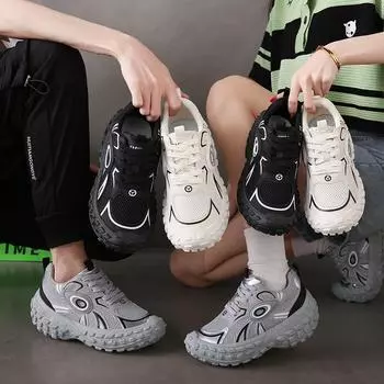 Модная повседневная обувь для пар с покрышками, универсальная, легкая, противоскользящая, износостойкая, мужская повседневная обувь, мужские кроссовки, популярные мужские повседневные кроссовки 35 серый