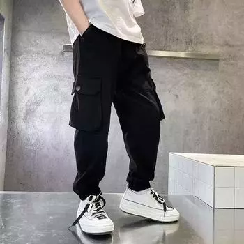 мода для малышей, детей, мальчиков, брюки-карго, брюки с эластичной резинкой на талии, детские спортивные брюки, леггинсы, спортивные штаны, хлопковые брюки, детские повседневные брюки для 110 хаки