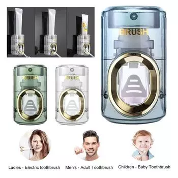 Fashion Toothpaste Squeezer Waterproof Toothpaste Holder Automatic Toothpaste Dispenser Washroom зелёный