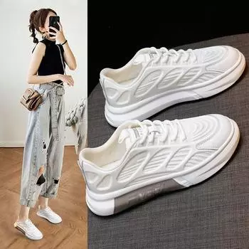 Fashion Trend 2024 Casual Women s Sports Shoes For Women Gym Summer Basketball Shoe Chic Elegant Tennis Canvas Fashion White Sneaker 35