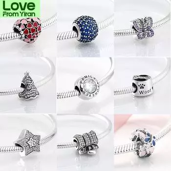 Fashion Trend 925 Sterling Silver Clear Cz Forever Family Fine Beads Fit Charm Bracelet Jewelry Making