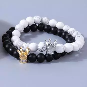 Fashion trend bracelet personalized beaded unisex bracelet inlaid zircon versatile bracelet couple hand jewelry