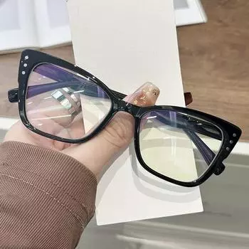 Fashion Trend High Definition Rice Nail Anti Blue Light Reading Glasses Men Women Cat Eye Presbyopia Eyeglasses Anti-blue light