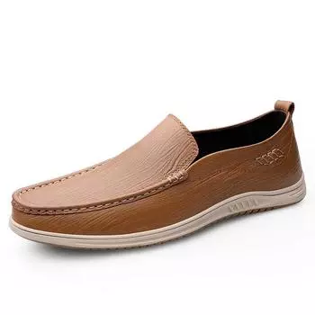 Fashion Trendy Brand Office Men s Business Casual Shoes Interview Commuting Flat Shoes Men s Outdoor Driving Shoes Free Delivery 37 коричневый