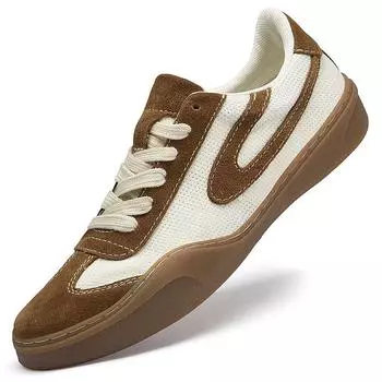 Fashion Trendy Casual Sports Shoes Versatile Flats Tenis Masculino Outdoor Shoes 2025 New Men s Sneakers Breathable Mesh Shoes 37 светло-коричневого