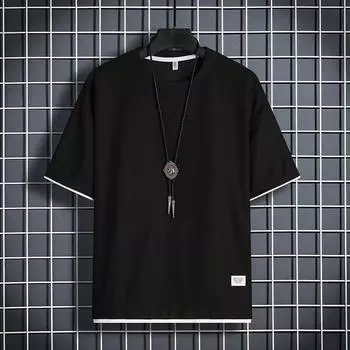 Модные майки, футболки, пуловеры из полиэстера, свободные повседневные весенние мужские рубашки XXXL белый