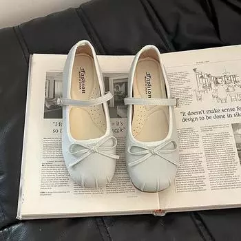 Fashion Versatile Casual Retro Bow Mary Jane Shoes Women s Summer Classic Temperament Ballet Shoes Light Mouth Shoes 35