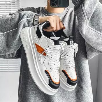 Fashion Versatile men s low top casual board shoes with thick soles to increase the sporty trend luxurious and popular running shoes 39