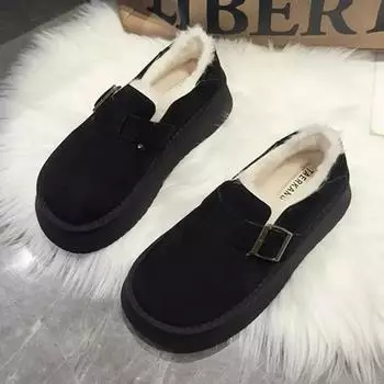 Fashion Versatile Retro Women Boots 2024 New Warm Ankle Boot Fashion Casual Women Shoe Anti Slip Height Increas Cotton Shoe Botas Mujer 35 малиновый