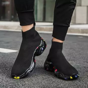 Модные кроссовки для ходьбы, мужские повседневные высокие дизайнерские роскошные классические оригинальные рабочие корейские стили, предложение, дышащая мужская вулканизированная обувь 35