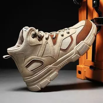 Fashion Warm Winter Ankle Boots Men Casual Shoes Lace-Up Autumn Felt Waterproof Work Tooling Mens Boots Botas 39