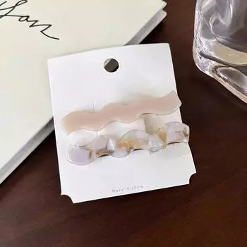 Fashion Wave Colorful Acetate Hairpin Set for Womans Girls Temperament Elegant HairClip Barrettes Decoration Hair Accessorie New