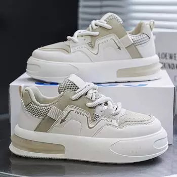 Fashion White Men s Sneakers Street Style Vulcanized Shoes For Men Punk Men s Sneakers Platform Shoes Male Walking Shoes 39 белый