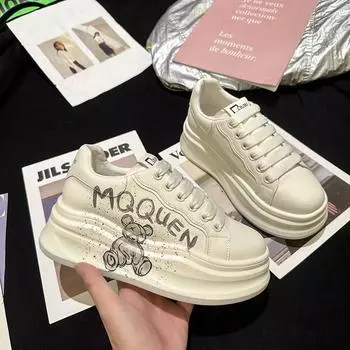 Модные белые женские повседневные туфли из искусственной кожи на плоской подошве для ходьбы, женские кроссовки из вулканизированной кожи, дышащие спортивные кроссовки на платформе для бега, Zapatos De Mujer 35 белый