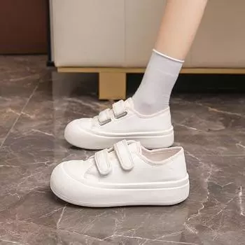 fashion White Sneakers for Women Sports Shoes Casual Flats Tennis Female Vintage Korean Vulcanize School Footwear 35 бежевый