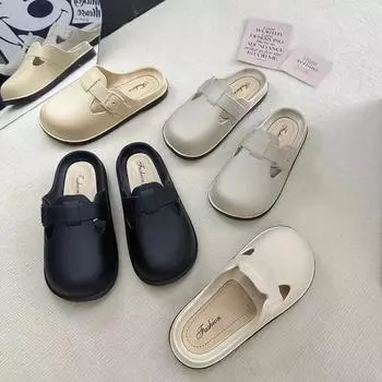 Модные женские сандалии Whoholl, пляжные сандалии на плоской подошве, водонепроницаемая садовая обувь для женщин, удобная домашняя обувь из ЭВА, модные повседневные мягкие сандалии 36-37 серый