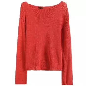 Fashion Wind 2024 Autumn New Idle Style Relaxed Light Boat Neck Long Sleeves Knitwear 05695615675 Picture color S