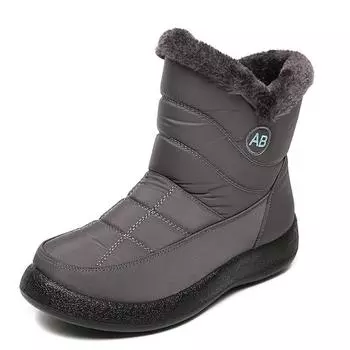 Fashion Winter ankle boots women shoes 2024 new fashion non-slip warm plush zipper Casual shoes woman snow boots 35 красный