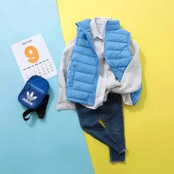 FASHION Winter Children s Light Down Vest Boys Girls Baby Outer Wear Medium Older Vest Spring Autumn Older Children s 110cm белый