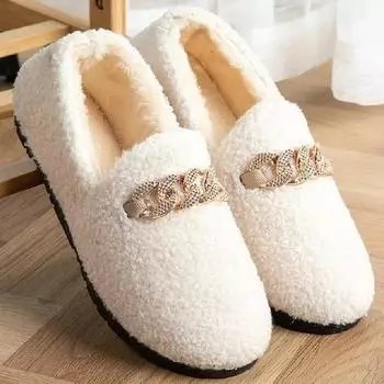 Fashion Winter Fur Women Shoes Outdoor Warm Plush Shoes Moccassins Fashion Slip on Lady Non Slip Flats Loafers New Snow Boots for Women 36 белый