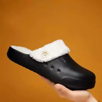 Fashion Winter Men s Slippers Fashion Eva Waterproof Platform Male Footwear House Outdoor Mans Slippers Non-slip Man Slipper Main Push 36-37 белый