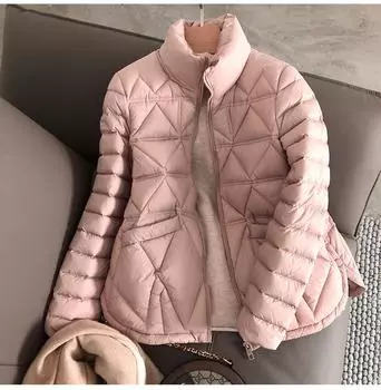FASHION winter new white duck down light thin small short casual fashion temperament down jacket women s M чёрный