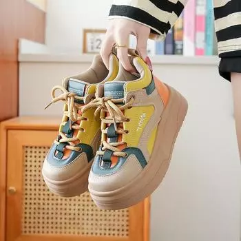 Fashion Winter Sneakers for Women Platform Sports Snow Boots Female Comfort Plus Plush Warm Safety Skateboard Shoes Woman Footwear 2024 35 абрикосовый