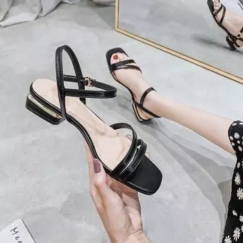 Fashion Woman’s Black Flats Sandals High Quality Ladies Sandals Beach Sandals Female Casual Outdoor Shoes Sandalias De Mujer 35 бежевый
