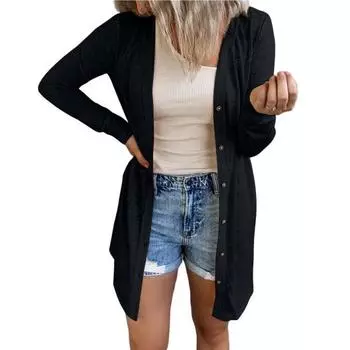 МОДА Женское осеннее пальто Свободный однобортный кардиган Стильная антипиллинговая куртка Одежда S светло-зеленый