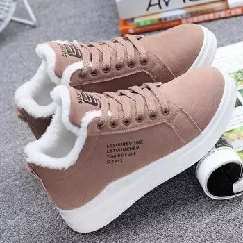 Fashion Women Casual Cotton Shoes Comfortable Women s Snow Boots 2024 Hot Non-slip Women Sports Flat Board Shoes Zapatos Mujer 35 чёрный